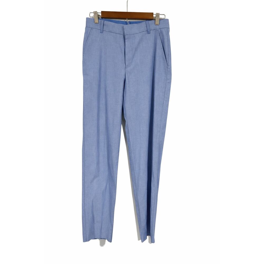 IZOD Women’s Prism Blue Flat Front Stretch Slacks 16 NWT Quiet Luxury Old Money